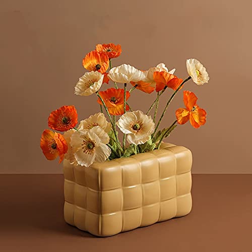 KESHUI Kreative Einfache Tasche Vase Dekoration Nordische Keramik Wohnzimmer Blumenarrangement Esstisch Fernseher Kabinett Home Kunstdekorationen (Color : C) Cover
