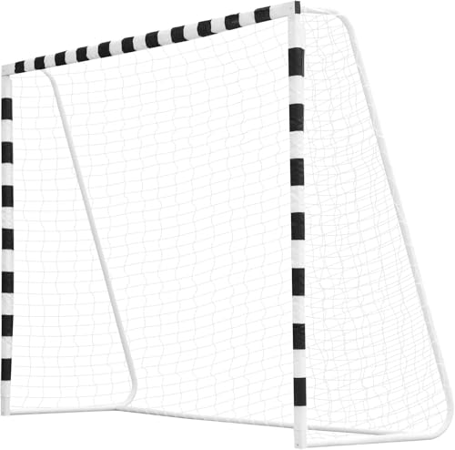 ARATERVIO 3m x 2m Futsal-Fußballtor | Standardgröße für Garten & Kleinfeld | Extrem stabiles Fußballtor mit Schnellaufbau-System | Wetterfestes 2mm HDPE-Netz