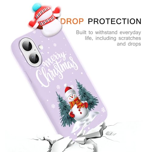 Coque iPhone 16 Merry Christmas en silicone lot de 2 avec poupée 3D