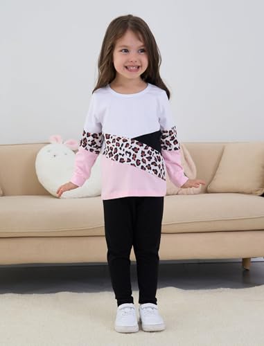 Image of Tween Girl's Letter Print Top + Jogger Pants 2 Piece Outfit Set Kids Clothing, Sizes 6-14 Years