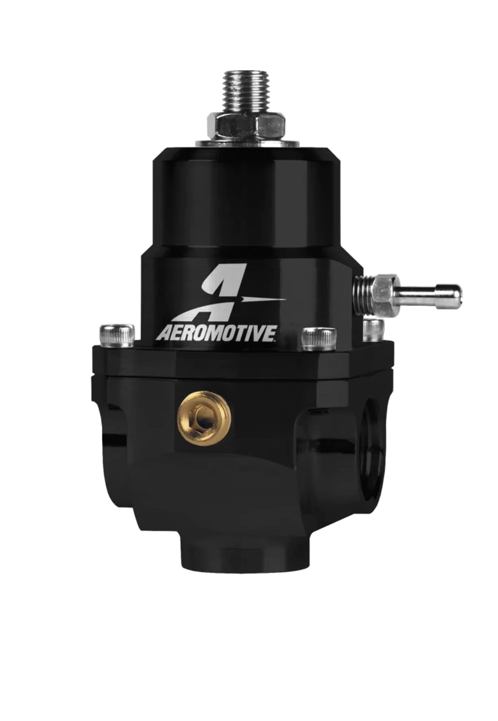 Aeromotive AEO13305 Adjustable Fuel Pressure Regulator - 35-75 PSI, Black Anodized, Universal Fit