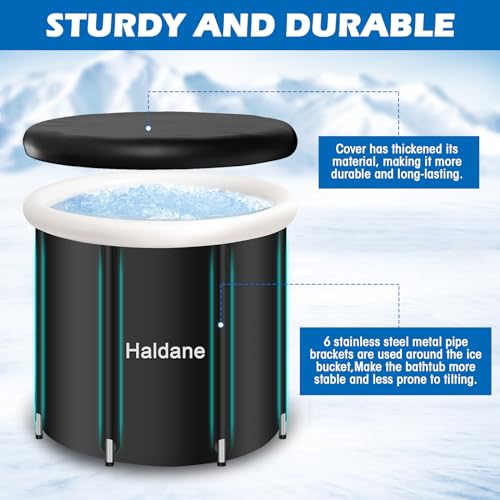 image for Haldane Ice Bath Tub with Cover, Thicker Cold Plunge Tub of 99 Gallons