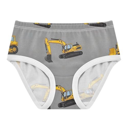 Flower Toddler Girls Underwear 2t Cotton Girl Panties Cute Yellow Construction Vehicles Grey Underpants Briefs
