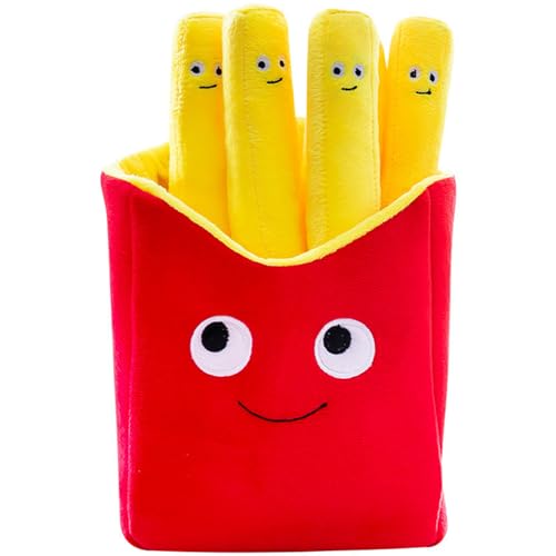Oreiller alimentaire frites de 16 pouces, peluche amovible et doudou doux pour enfant