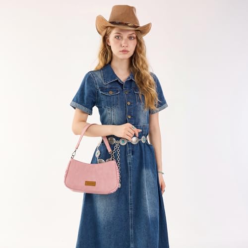 Image of Wrangler Western Shoulder Bag for Women Small Purse Aztec Hobo Bag HandBag with Detachable Strap