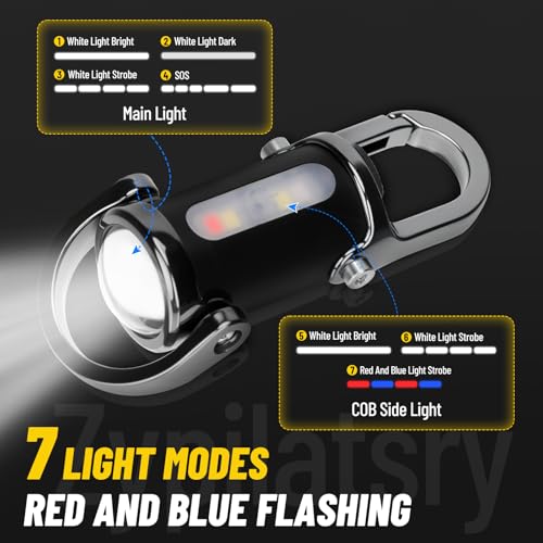 Image of 1200LM Super Bright Mini Led Flashlights USB Rechargeable Small Waterproof Keychain Flashlight Rescue, Camping-Black