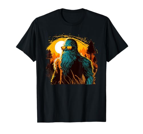 Yéti cryptide rétro cool bigfoot sasquatch sunset forest t-shirt