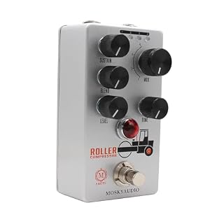 Jemora Pédale de compresseur de guitare Pédale d’effets de guitare électrique Pédale de maintien/mélange/niveau/contrôle de tonalité True Bypass Coque métallique DC 9 V 6,35 mm Interface - Les Beatles, Paul McCartney, John Lennon, RIngo Starr, George Harrison