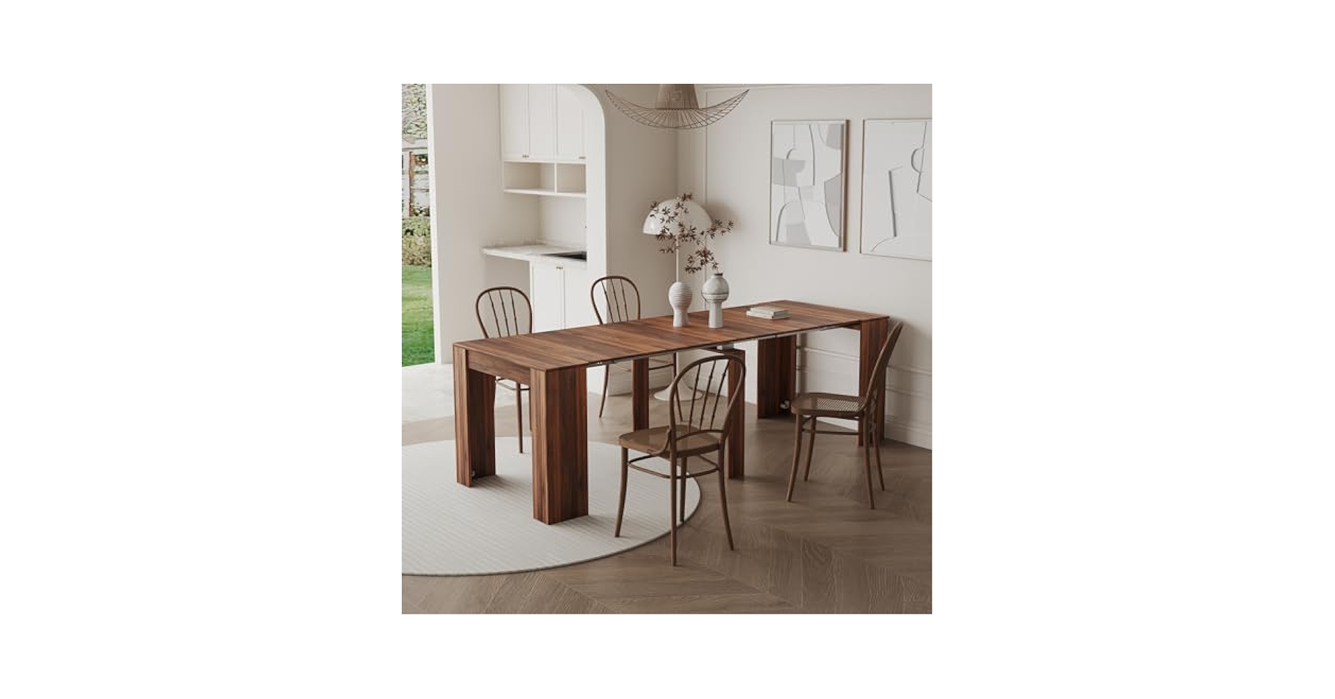 Amazon.com - SSLine Rectangular Extendable Dining Table 35