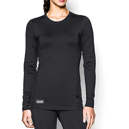 Under Armour Women's ColdGear Infrared Tactical Crew, Black /Black, X-Large