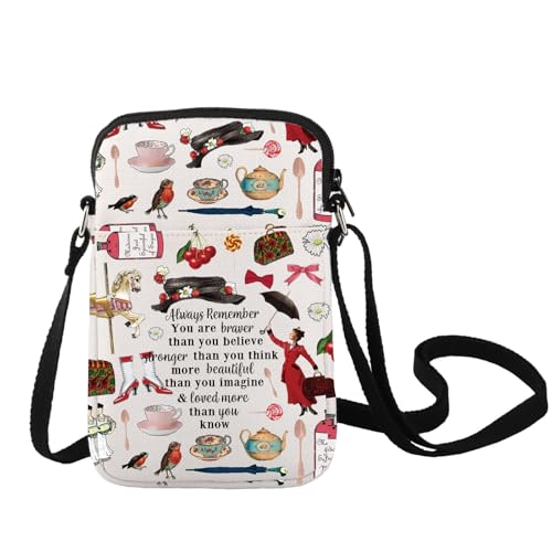 LEVLO Mary Movie Crossbody Bag - Mary Fans Gift - You Are Braver, Stronger, Smarter Than You Think - Shoulder Bag - Merch