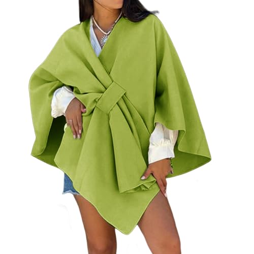 Women's Cross Front Shawl Wraps Elegant Open Front Poncho Sweater Fall Winter Warm Soft Capes Shawls Outerwear