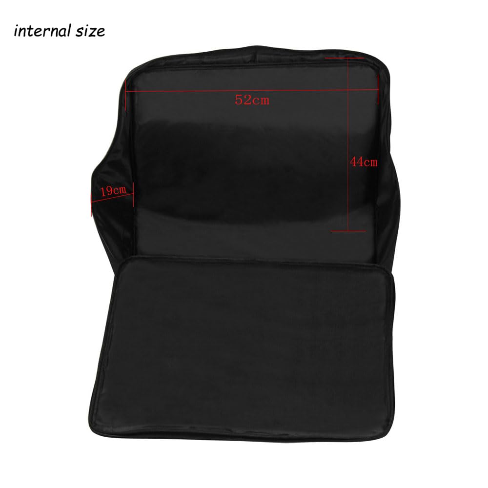 Bolsa de acordeón de tela Oxford, acolchada 48-120 Bass Piano Gig Bag Mochila con correas de hombro ajustable, bolsa de accesorios, estuche de acordeón, bolsa de transporte para instrumentos, negro