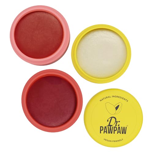Dr. PawPaw Scrub and Nourish - Rosy Tinted - Lip Scrub Exfoliator and Natural Lip Balm Duo - Moisturizing, Nourishing, Gluten Free Care - 0.8 oz