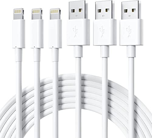 GlobaLink 3Pack 1M Cable Cargador [MFi Certificado]   Cable USB Lightning con Carga Rapida para iPhone 14/13/13 mini/13 Pro Max/12/11/11 Pro/X/XS/XR/8/7/6/5/SE/iPad   Blanco