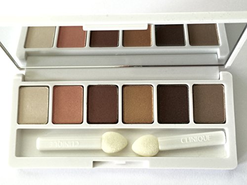 Clinique Limited Edition All About Shadow 6-Pan Palette AJ Bronze Satin, 03 Morning Java, 07 At Dusk, 02 Black Honey .10oz/3g