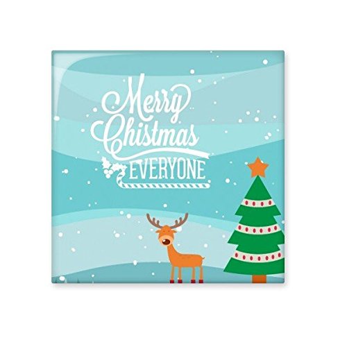 Carreau de céramique de Noël Arbre et cerf Modèle L DIYthinker