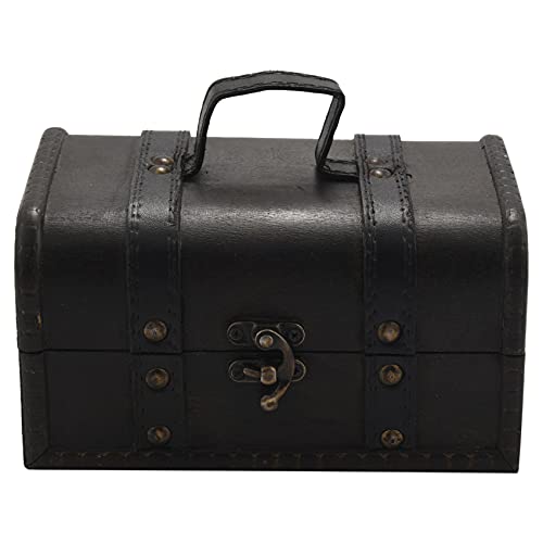 レトロな宝箱ヴィンテージ、木製収納ボックス、アンティークスタイル、ジュエリーオーガナイザー用、ワードローブ、ジュエリーボックス、アクセサリー、ボックスバックル