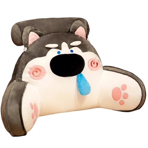 Haiyunhome クッション 背もたれ せもたれクッションベッドの上 ベッド クッション 靠枕 高反発 読書用クッション 軽量ベッドの上 読書枕 肘付きレストクッション テレビ枕 持ち運び便利 カバー洗える ソファー用 持ち運び便利 カバー洗える ソフ