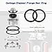 RQYEKDO 2PC Kitchen Sink Strainer Gasket Seal Rings， Fits Standard 3-1/2 inch Sink Drains,Garbage Disposal Rubber Seal Kit for InSinkErator 80032 Compatible Models, No Plumber's Putty Required (1Pack)