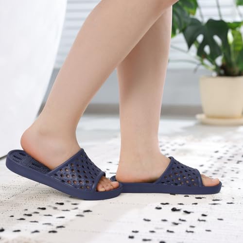 Image of Litfun Shower Shoes for Women Non-Slip Quick Dry Shower Slippers Lightweight Pool Sandals with Drain Holes for College Dorm, Beach, Bathroom & Gym