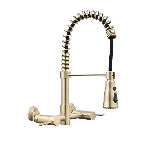 Robinet de cuisine pont mural 3 fonctions mitigeur evier orientable - 2