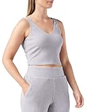 Pyjamaoberteil Triumph Damen Thermal Crop Top Pyjamaoberteil, Dark Grey Melange, S EU