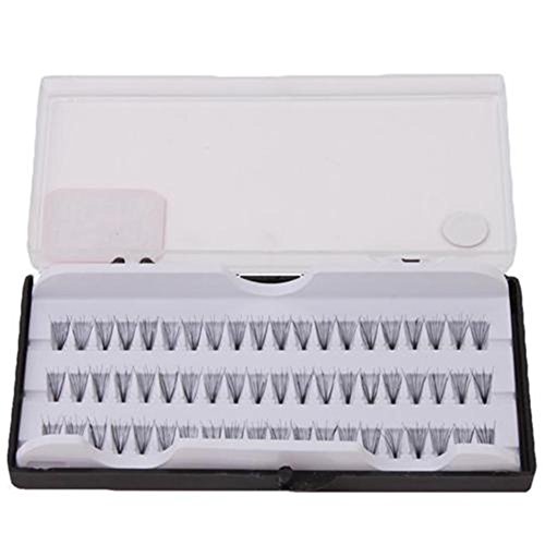 Preisvergleich Produktbild ODN 60 einzelnes schwarzes falsches Wimper-Klumpen-Wimpern-Verlängerungs... (12mm)