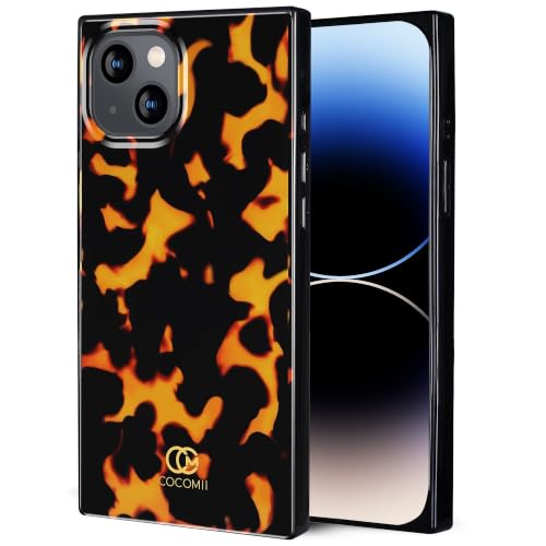 Image of COCOMII Rectangle for iPhone 14 /13 Case, Tangerine Tortoiseshell