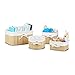 Relaxdays Set 4 Cestini Portaoggetti in bambù, Scatole per Armadi, Organizer Scaffali, HxLxP 17,5 x 32 x 23 cm, Naturale, Bambú, Marrone, 22x32x17.5 cm