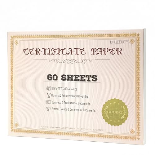 Papier imprimable 130g pour diplôme et prix lot de 60 feuilles cartonnées format lettre