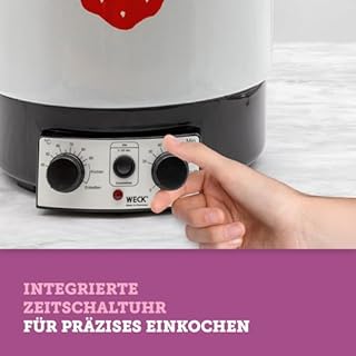 Weck Stérilisateur électrique WAT 15, 29 litres, Émail, Autocuiseur programmable avec thermostat et minuterie
