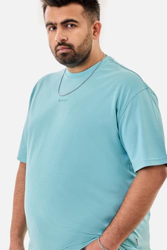Image of SNITCH Men Polo Plus Size T-Shirt | Knitted Solid Polo with Contrast Tipped Collar & Logo Embroidery | 100% Cotton Breathable Lightweight Smart Casual Wear
