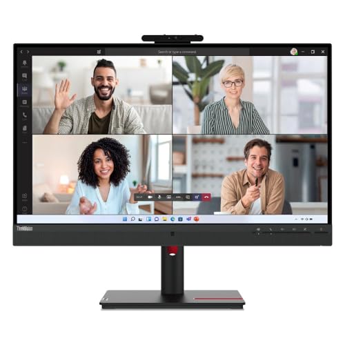 Image of Lenovo ThinkVision T27hv-30 27 inch Class Webcam WQHD LED Monitor - 16:9 - Raven Black