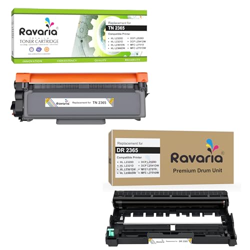 Image of TN 2365 Toner Cartridge and DR 2365 Compatible for Brother Printer HL- L2320D, L2321D, L2361DN, L2366DW, DCP-L2541DW, L2520D, MFC-L2701D, L2701DW (TN+DR 2365 Toner + Drum (Combo))