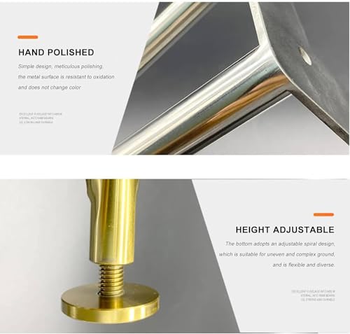 Pernas de móveis 4 peças de pernas de mesa ajustáveis ​​em grampo de cabelo, pernas de móveis de met