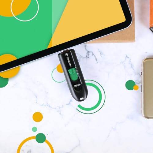 Image of Transcend JetFlash 790C 256GB USB 3.2 Gen 1 (USB 5Gbps) Flash Drive, USB Type-C Pen Drive, 5-Year Limited Warranty, Black (TS256GJF790C)
