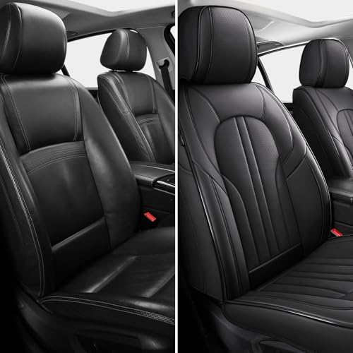 Image of MINGBRON Front Car Seat Covers,Car Seat Protector Waterproof,Seat Covers Front Set, Car Seat Protectors,Automotive Seat Covers Fit for Most Cars Black