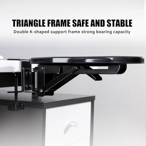 Computer Arm Rest Support Extender for Desk, Adjustable Rotating Arm Wrist Rest Pad Holder, Ergonomic Elbow Rest Holder, Folding, Rotating,Computer Desk Extender Tray for Home and Office by Hovadova - Image 8