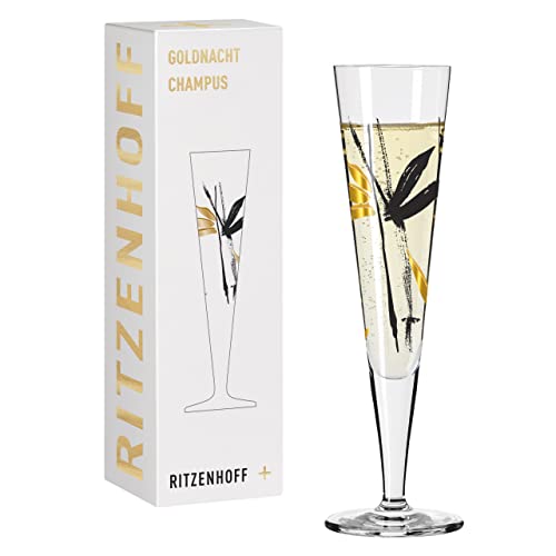 Ritzenhoff 1071022 Verre à Champagne 200 ml - Série Goldnacht N° 22 - Bijou élégant avec or véritable - Fabriqué en Allemagne Cover