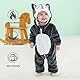 Baby Strampler Winter Warm Flanell Stitch Dinosaurier Einhorn Kostüme, Cute Onesie Schlafanzug Mit Kapuze, Kinder Pyjamas Schlafsack Mit Ärmel Füßen Husky 100 (18-24 Monate)