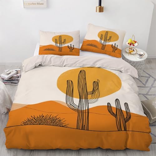 Housse Couette Microfibre Douce 220x240 Ensemble de Literie 3 Pièces Motif Collines