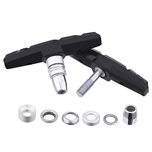 V-Brake Bremsschuhe aus Aluminium, V-Brake V-Brake für Bremsbügel, Bremsklötze/Mountainbike/Fahrrad für alle Böden - Bremssattel mit Radmuttern,2 Paia, 70 mm Cover