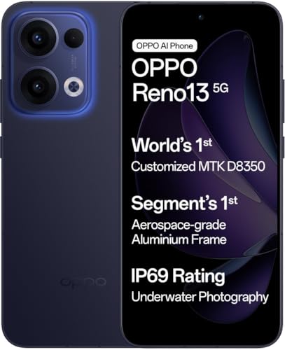 Image of Oppo Reno13 (Luminous Blue, 8GB + 256GB)-Without Offer