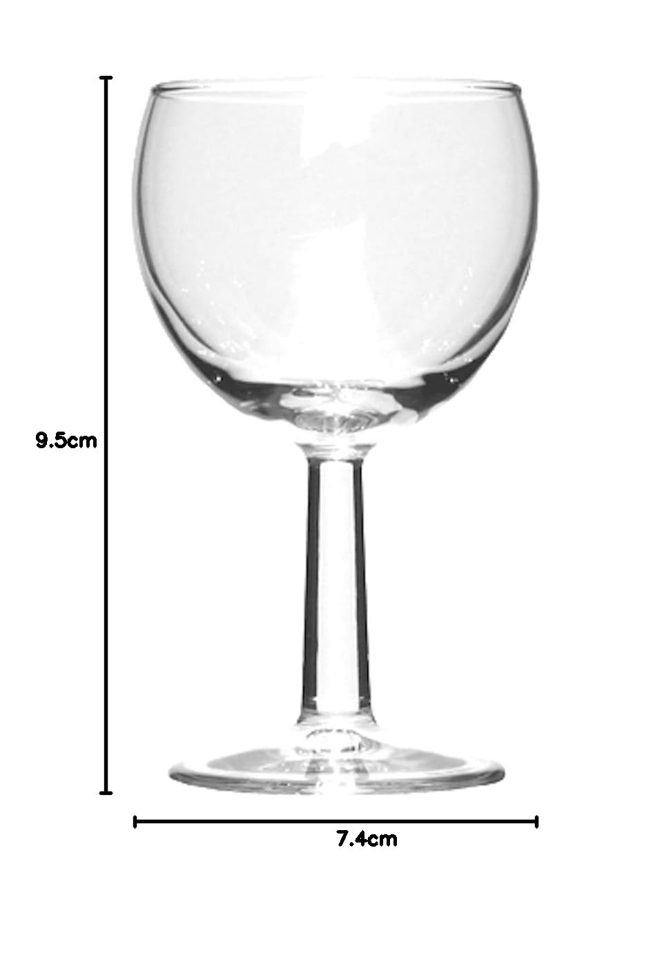 Weinglas Weißweinglas, 15,5 cl ohne Füllstrich bei 0,1 l, 24 Stück