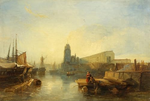 Toile Le port de Bristol William Muller peinture pour grand mur vide