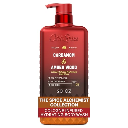 Old Spice Body Wash for Men, Cardamom & Amber Wood Scent, 20 fl oz