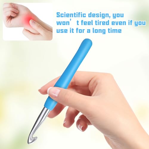 Image of Crochet Hook, 10.0 mm Ergonomic Crochet Hook, Crochet Needles, Ergonomic Handle, Knitting Needles with Soft Handle Beginners and Experienced Crochet Hobbyists (10.0 mm)