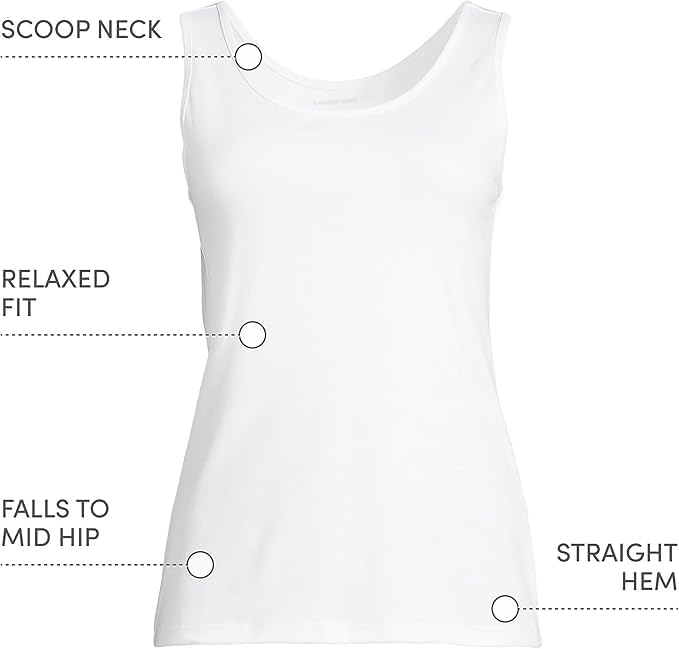 Lands' End Women's Cotton Tank Top - Image 8