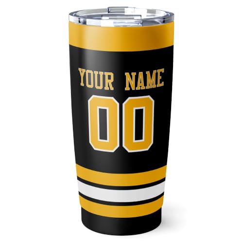 Image of ANTKING Boston Tumbler 20oz Custom Name Number Travel Mug Gifts | Stainless Steel Insulated Coffee Cup for Men Women
